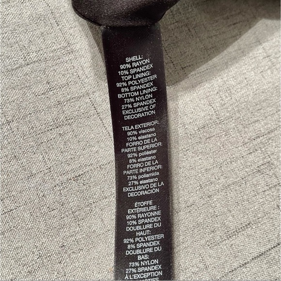 White House Black Market Striped Slimming Sheath Dress Leather Trim 6 Small - Picture 9 of 11